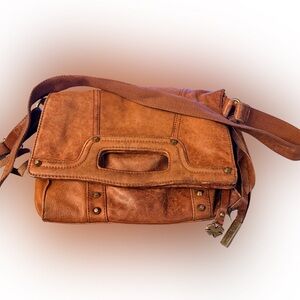 Lucky Brand Tan Leather Crossbody Bag